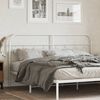 vidaXL T&ecirc;te de lit de remplacement m&eacute;tal blanc 193 cm