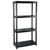 vidaXL &Eacute;tag&egrave;re de rangement &agrave; 4 niveaux Noir 61x30,5x130 cm Plastique