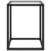 vidaXL Table basse Noir avec verre trempé 40x40x50 cm