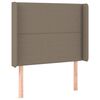 vidaXL Sommier &agrave; lattes de lit matelas LED Taupe 100x200 cm Tissu