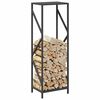 vidaXL Portant de bois chauffage noir 34x25x100 cm