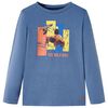 T-shirt enfants manches longues m&eacute;lange bleu 116