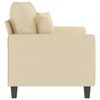 vidaXL Canap&eacute; &agrave; 2 places Cr&egrave;me 120 cm Tissu