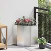 vidaXL Jardini&egrave;re d'Angle Argent 45 x 45 x 50 cm Acier inoxydable