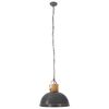 vidaXL Lampe suspendue industrielle Gris Rond 42 cm E27 Manguier