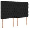 vidaXL Lit avec rangement et matelas Noir 140 x 190 cm Polyester