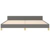 vidaXL Cadre de lit sans matelas gris fonc&eacute; 200x200 cm tissu