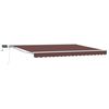 vidaXL Cadre de store manuel avec LEDs Marron et blanc 4 &times; 3,5 m