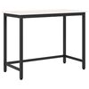vidaXL table Blanc 100 x 50 x 77 cm Bois d'ing&eacute;nierie et acier