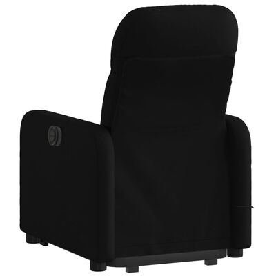 vidaXL Fauteuil inclinable de massage électrique Noir Tissu