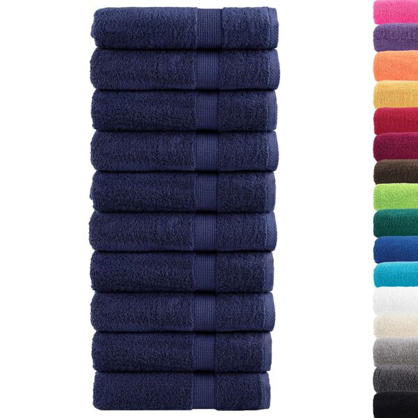 vidaXL Essuie-mains de qualit&eacute; sup&eacute;rieure SOLUND 10 pcs bleu marine