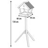 FLAMINGO Mangeoire &agrave; oiseaux et support Tjorn 48x44x138 cm Gris clair