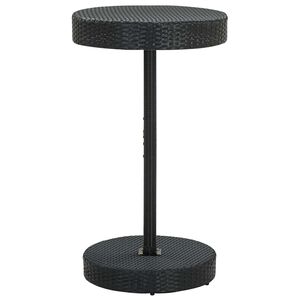 vidaXL Table de jardin Noir 60,5x106 cm R&eacute;sine tress&eacute;e