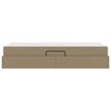 vidaXL Lit avec rangement et matelas 2 pcs Cappuccino Cuir