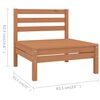 vidaXL Salon de jardin 7 pcs Bois de pin massif Marron miel