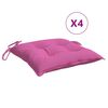 vidaXL Coussins de chaise lot de 4 rose 50x50x7 cm tissu oxford