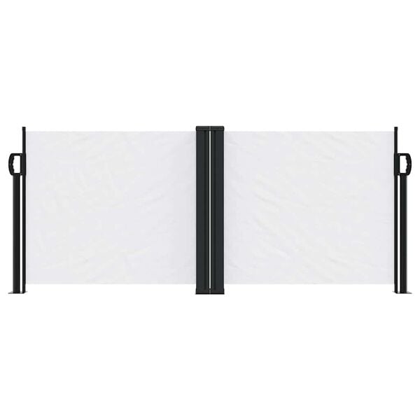 vidaXL Auvent lat&eacute;ral r&eacute;tractable blanc 100x600 cm
