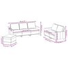 vidaXL Ensemble de canap&eacute;s 3 pcs avec coussins Rouge bordeaux Velours