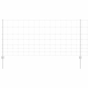 vidaXL Cl&ocirc;ture sauvage ext&eacute;rieure avec poteaux 25 x 1 m Argent&eacute; Maille