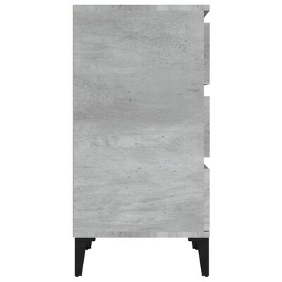 vidaXL Table de chevet gris béton 40x35x70 cm bois d'ingénierie