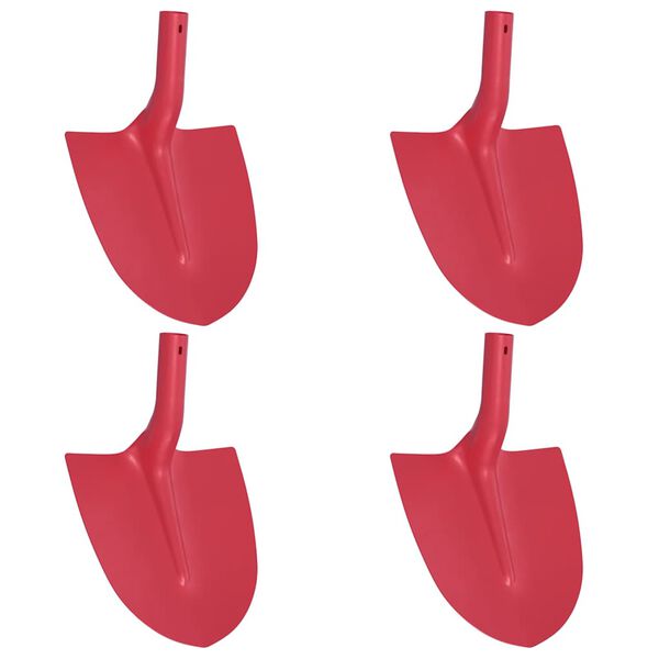 vidaXL T&ecirc;te de pelle 4 pcs Rouge 39,5 x 27,5 cm Acier enduit de poudre