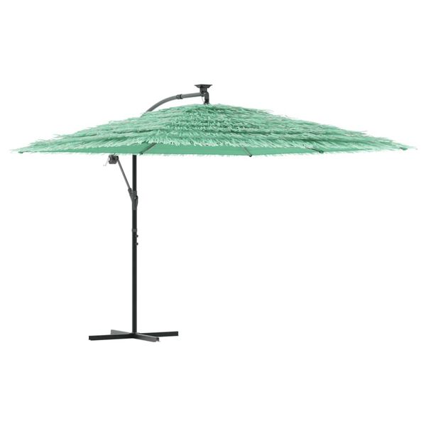 vidaXL Parasol de jardin avec m&acirc;t en acier vert 290x290x238 cm