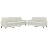 vidaXL Ensemble de canap&eacute;s 2 pcs avec coussins Cr&egrave;me Velours