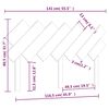 vidaXL T&ecirc;te de lit Gris 141x3x80,5 cm Bois massif de pin