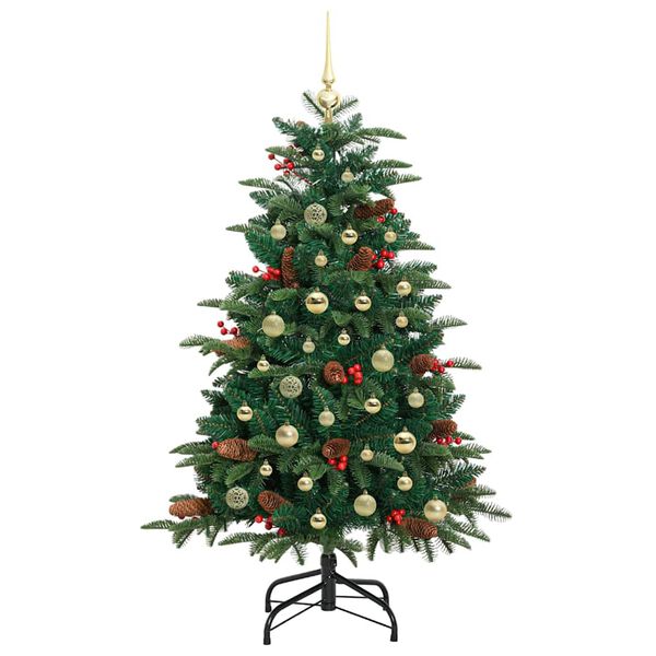 vidaXL Sapin de No&euml;l artificiel Vert 150 cm PVC, m&eacute;tal et plastique