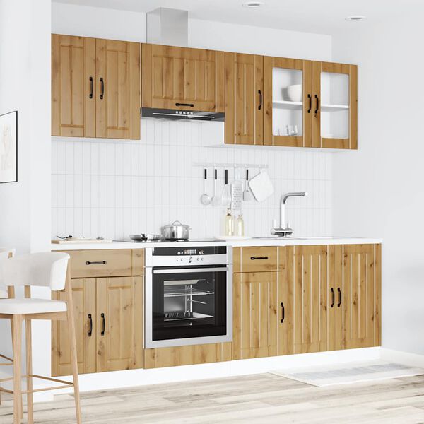 vidaXL Ensemble d'armoires de cuisine 8 pcs Kalmar bois d'ing&eacute;nierie