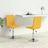 vidaXL Chaises pivotantes &agrave; manger lot de 2 jaune moutarde tissu