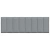 vidaXL Coussin de t&ecirc;te de lit Hanko gris clair 120 cm tissu
