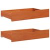 vidaXL Cadre de lit avec tiroir 3 pcs Cire marron Bois de Pin Massif