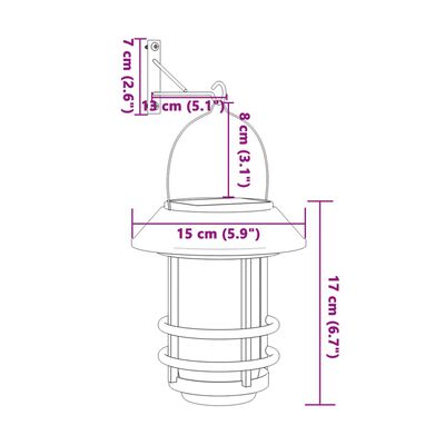 vidaXL Lanternes murales solaires d'extérieur 2 pcs blanc