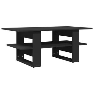 vidaXL Table basse noir 102x55x42 cm bois d'ingénierie
