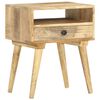 vidaXL Table de chevet 40 x 35 x 50 cm Bois de manguier solide