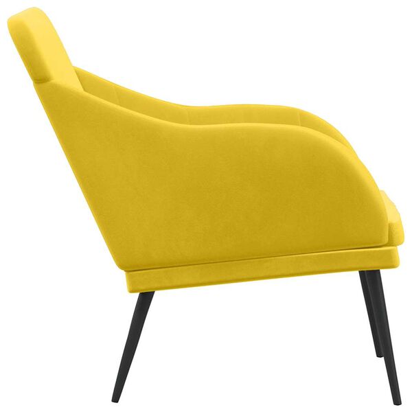 vidaXL Banc Jaune 110x76x80 cm Velours