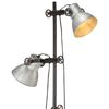 vidaXL Lampadaire avec 2 abat-jour Argenté E27 Fonte
