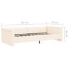 vidaXL Lit avec matelas et &eacute;clairage USB Cr&egrave;me Tissu 90x200 cm