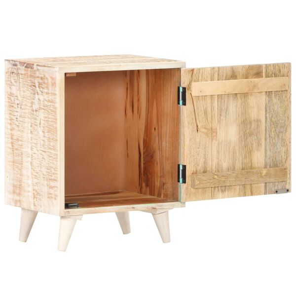 vidaXL Table de chevet sculpt&eacute;e 40x30x50 cm Bois d'acacia massif