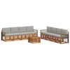 vidaXL Ensemble de canap&eacute;s d'ext&eacute;rieur 9 pc Naturel et gris clair