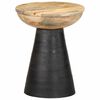 vidaXL Table d'appoint noir Ø37x45 cm bois de manguier massif
