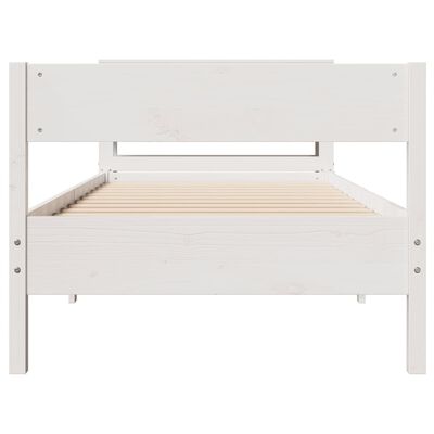 vidaXL Cadre de lit sans matelas blanc 90x200 cm bois de pin massif