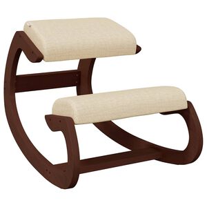 vidaXL Chaise assis-genoux cr&egrave;me 55x84x55 cm contreplaqu&eacute; de bouleau