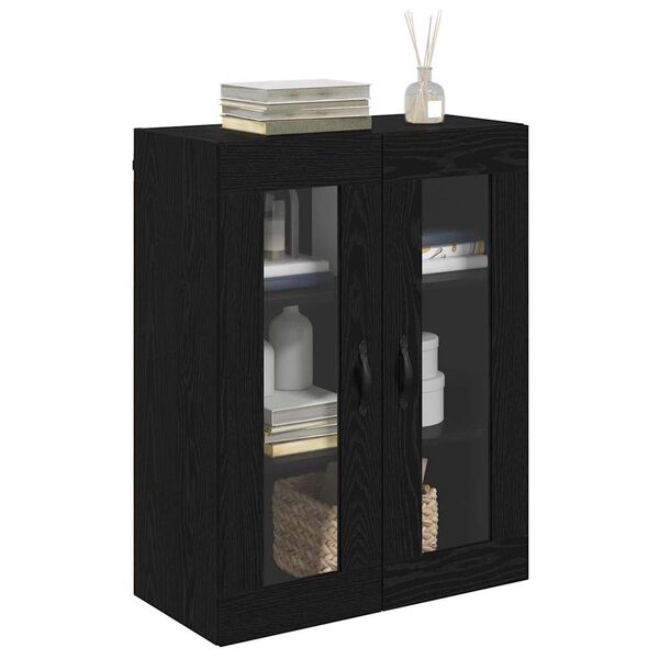 vidaXL Meuble mural Ch&ecirc;ne noir 69,5 x 34 x 90 cm