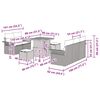 vidaXL Ensemble de canap&eacute; de jardin avec coussin 8 pcs Gris