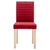 vidaXL Chaises &agrave; manger lot de 4 rouge bordeaux tissu