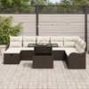 vidaXL Ensemble de canap&eacute; de jardin 9 pcs Marron Poly rotin