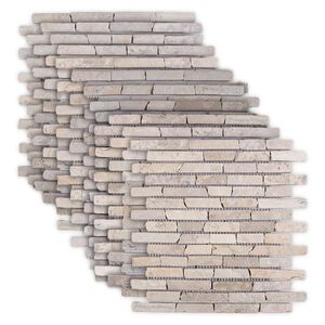 vidaXL Carreaux Mosa&iuml;ques Cr&egrave;me 30 x 30 cm Marbre