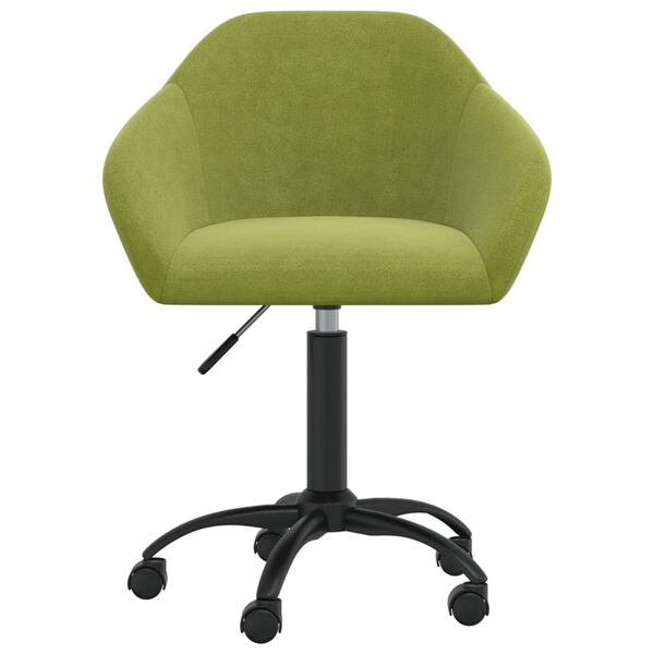 vidaXL Chaises pivotantes &agrave; manger lot de 4 vert clair velours